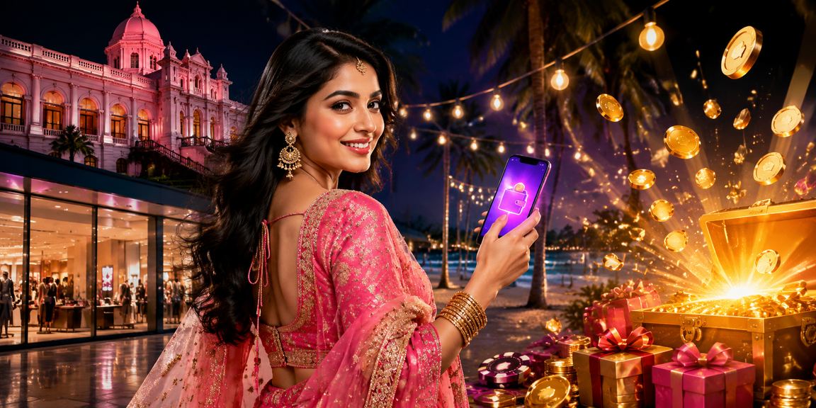 ঢাকায় শাড়ি পরে একজন ব্যবহারকারী মোবাইলে ডিপোজিট করছেন
